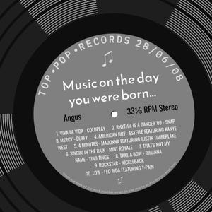 18th birthday card for boy or girl / born in 2008 / 18th birthday gift for son or daughter / 2008 music card / personalised card / record afbeelding 9