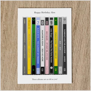 16th birthday card for boy or girl / born in 2010 birthday card / personalised birthday card / music card for son or daughter him her / CD
