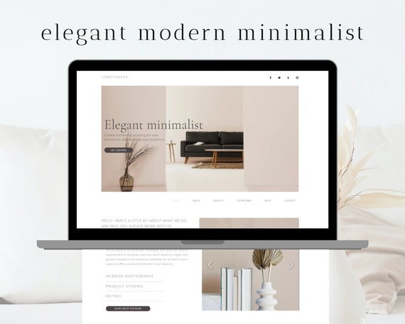Minimalist Wix Website Template Web Design Wix Website - Etsy