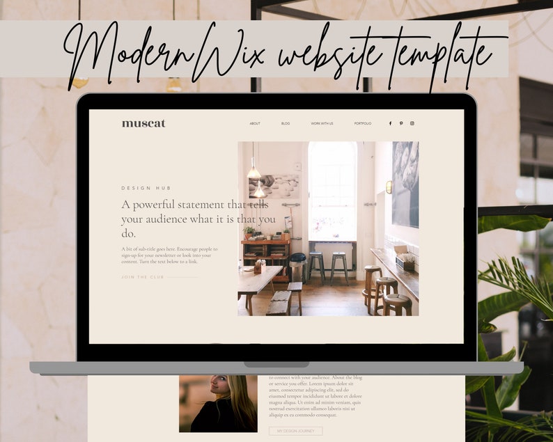 Wix Website Template For Professional Portfolio Bloggers Wix Etsy