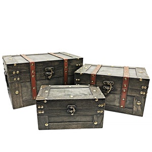 Three Piece Brown Chest Set