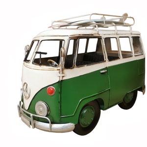 Vintage Green Bus Metal Model