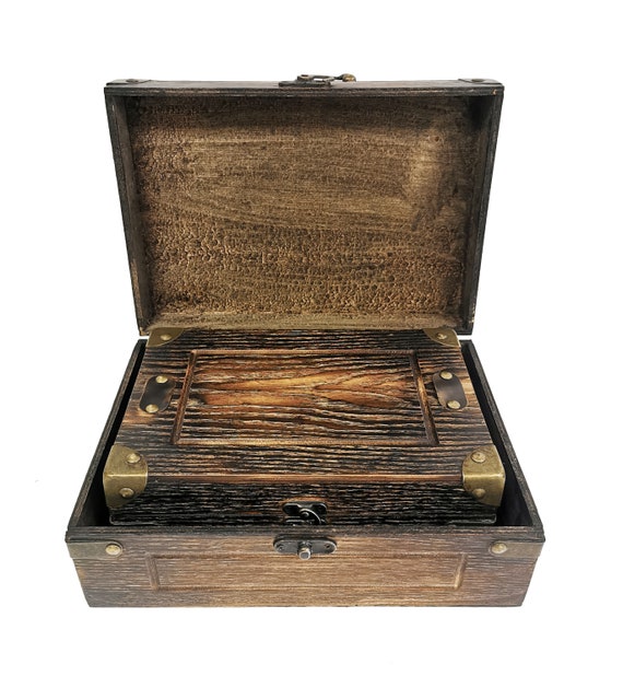 Brown Distressed Wood Box Set - Etsy