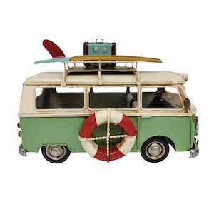 Green Metal Bus Model