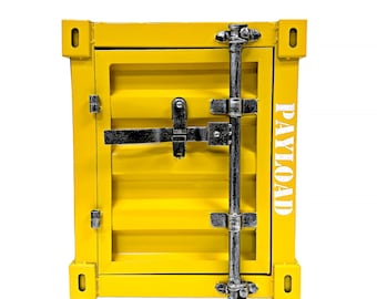 Yellow Industrial Container End Table