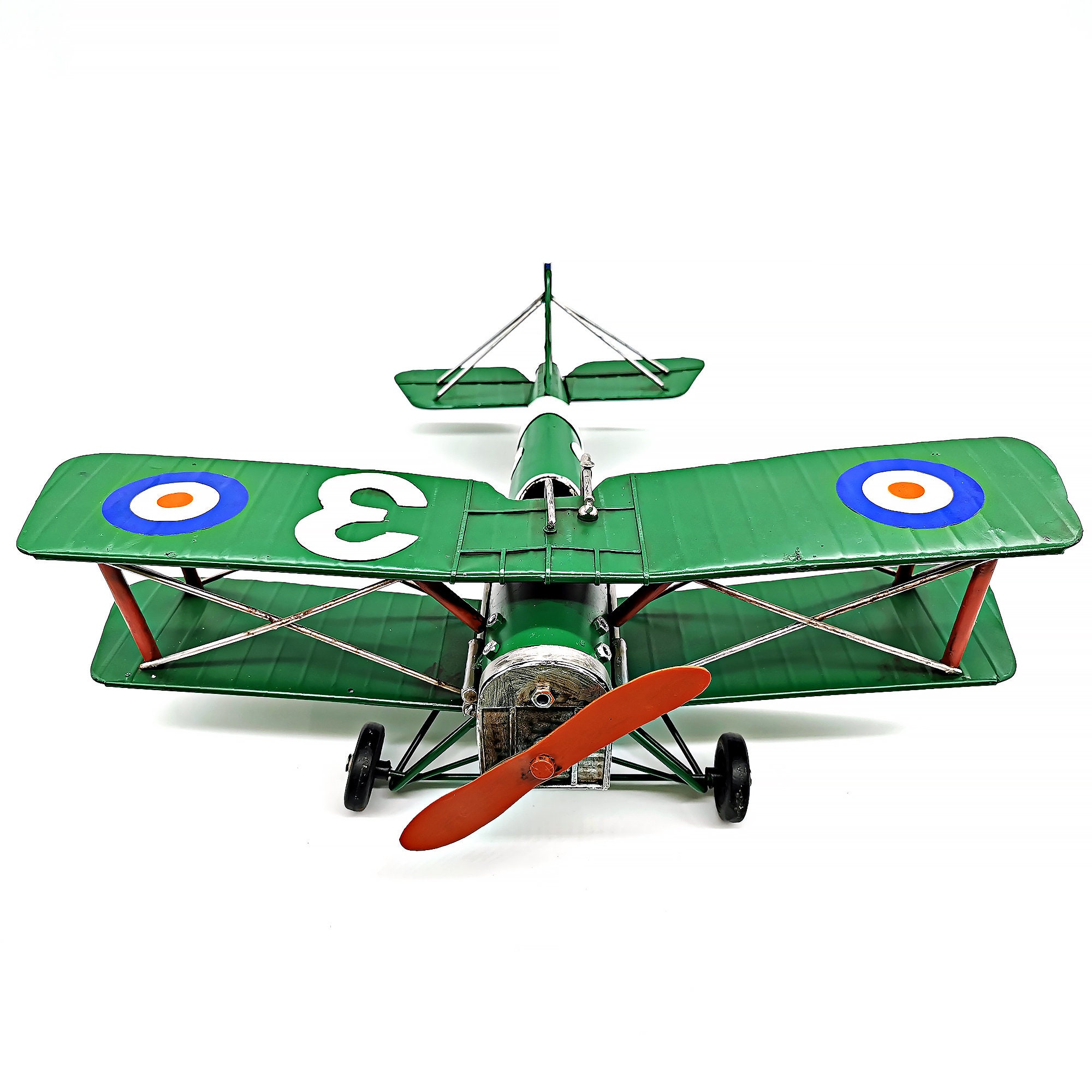 Green WWI Curtis Biplane Metal Model - Etsy