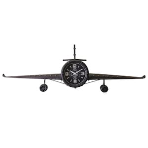 Antique Metal Airplane Wall Clock