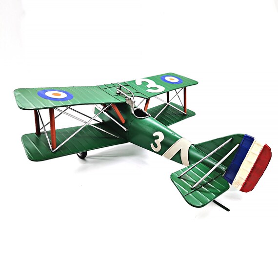 Green WWI Curtis Biplane Metal Model - Etsy