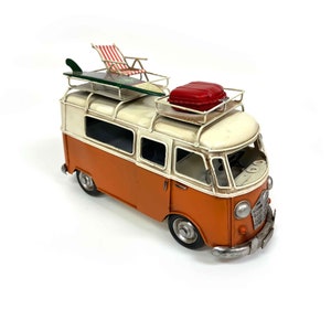 Vintage Orange Bus Metal Model
