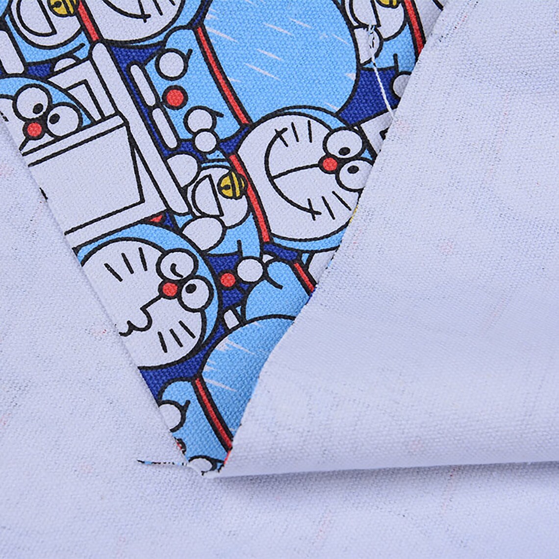 Doraemon Canvas Fabric Cartoon Canvas Fabric Cotton Canvas Etsy