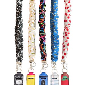 Cordón para el pelo y soporte para bálsamo labial para profesores / Llavero de tela de algodón / Accesorios divertidos para la vuelta al cole / Regalos de agradecimiento