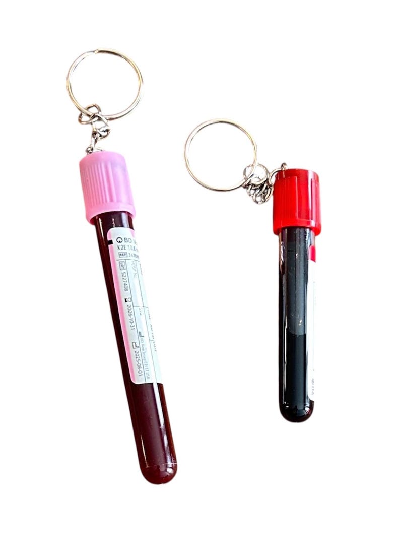 Blood Tube Glitter Keychains | Phlebotomist Blood Draw Gift | Sparkly ...