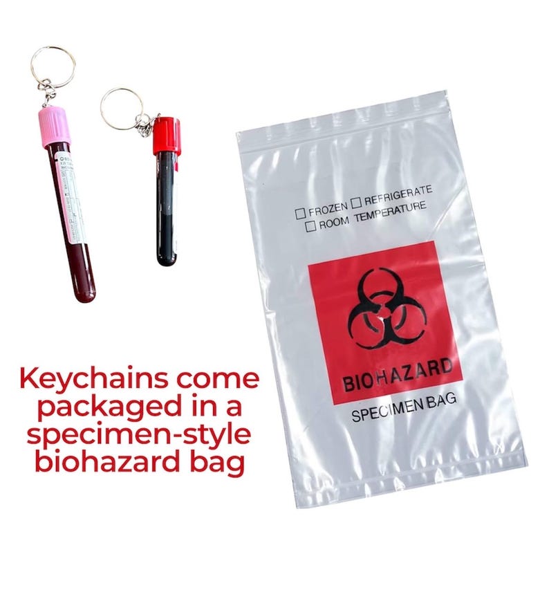 Blood Tube Glitter Keychains | Phlebotomist Blood Draw Gift | Sparkly ...