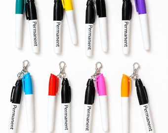 Permanente en droog uitwisbare markeringsset | Uitwisbaar accessoire voor badgehaspel | Herbruikbare, schoon te maken ID-kaart | Miniwhiteboard voor werk/kantoor