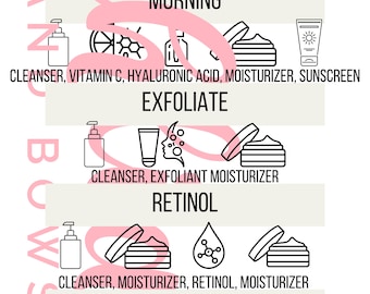 Skin Cycling Skincare Schedule: 4-Night Routine (Digital Download)