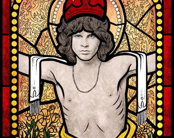 Jim Morrison Stained Glass print