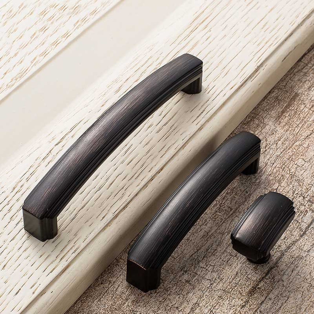 Black/bronze Drawer Pulls Knobs Handle Etsy