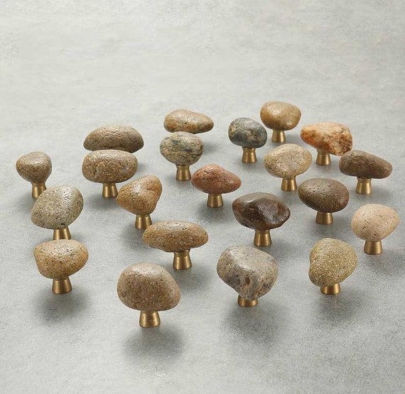 Natural Stone Knobs Copper Pulls&knobs Closet Pulls Etsy