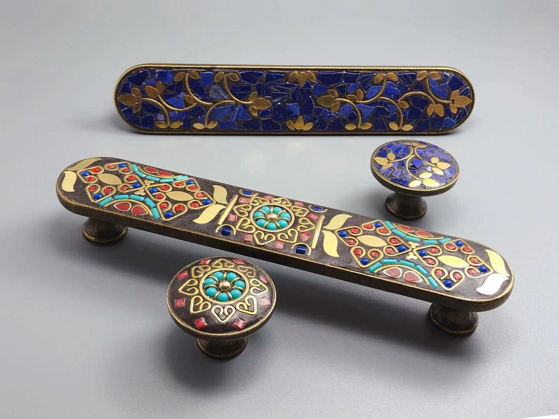 Brass Retro Ethnic Style Handle Bohemian Handle Etsy