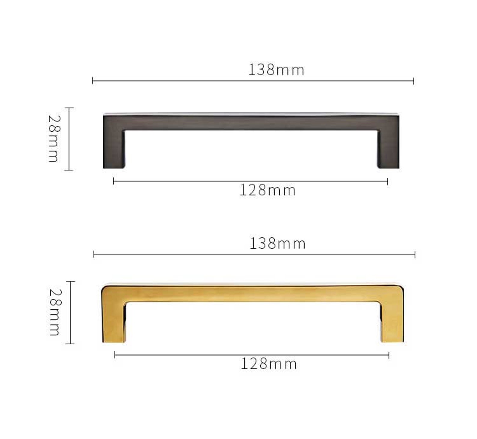 Mordern estilo oro / negro cajón tira perillas del gabinete | Etsy