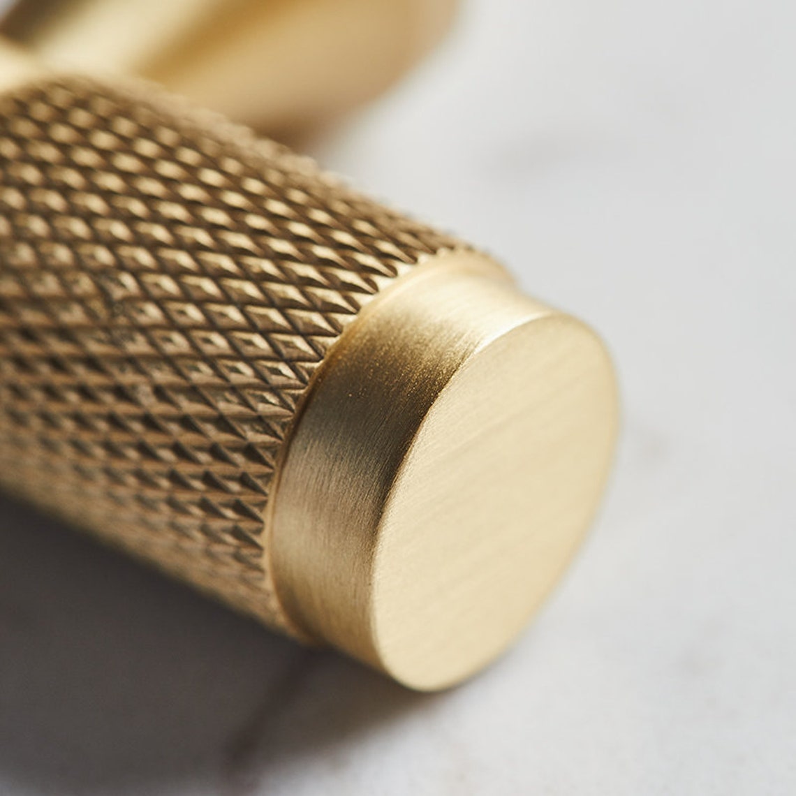 1.96'' T Bar Gold Knurled Knob Kitchen Knobs Etsy