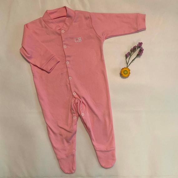 pink baby sleepsuits