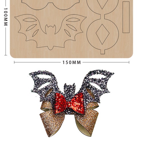 Fairy Bow Die Layered Hair Bow Cutting Dieswood Die Cut Mold Etsy