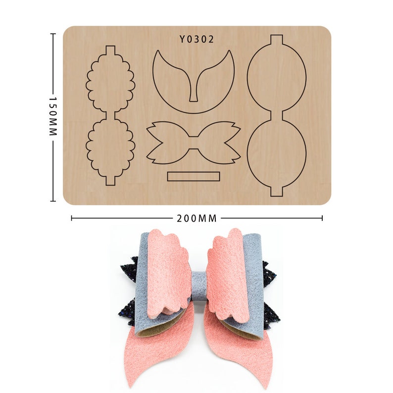 Bows Sizzix Die Cutsleather Cutter Dieshair Cliphair Etsy