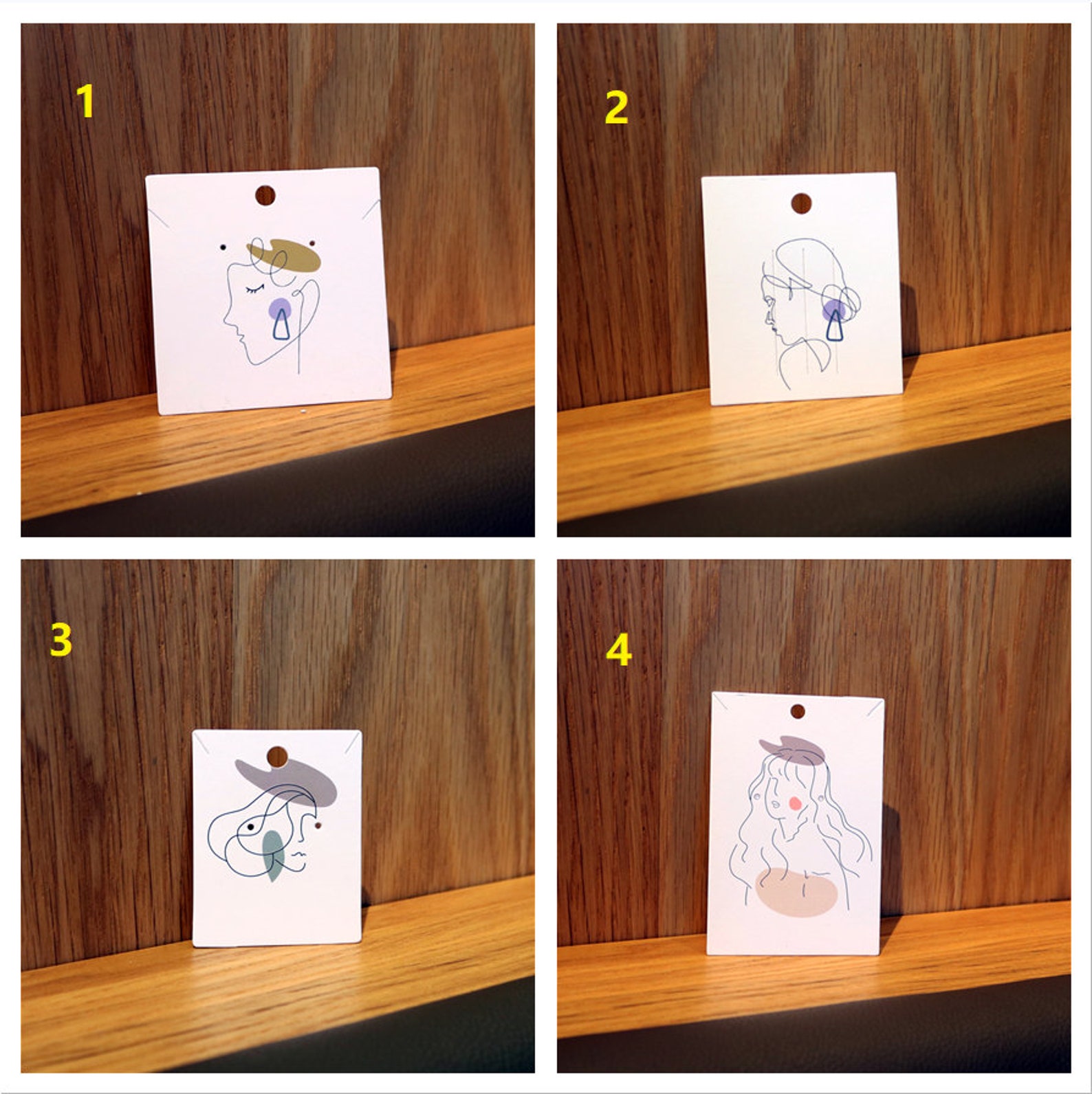 100 Pieces Earring Card/earring Card Punch/earring Card Etsy