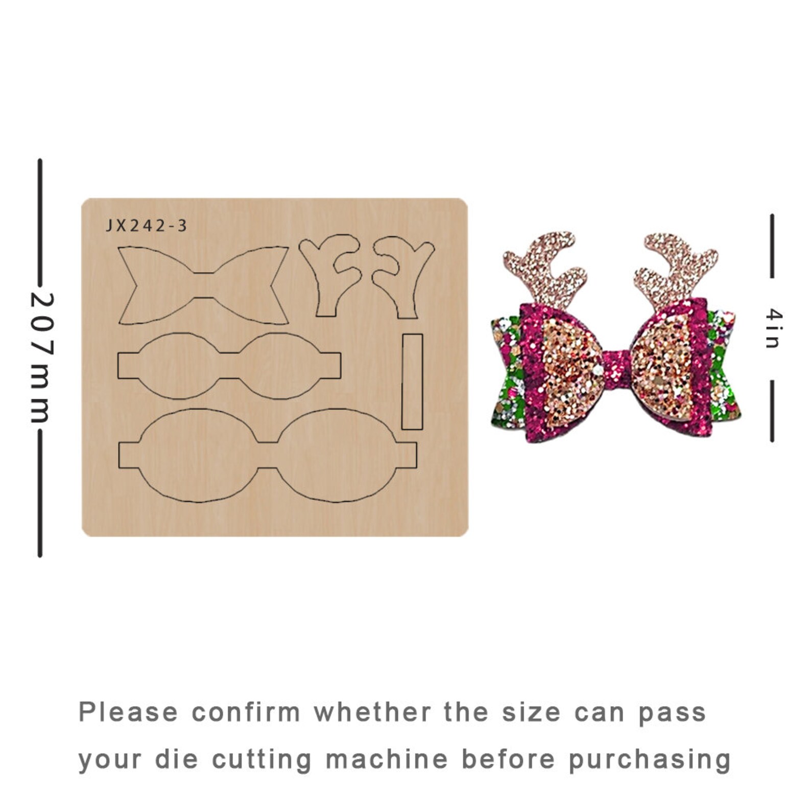 Sizzix Bow Die/hair Bow Dies/leather Cutting Etsy