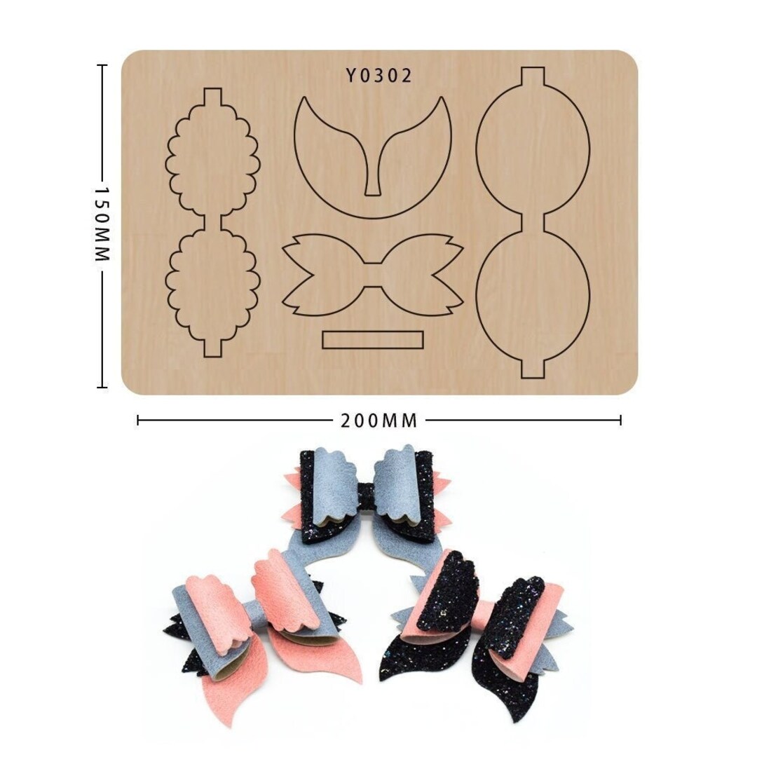 Bows Sizzix Die Cutsleather Cutter Dieshair Cliphair Etsy