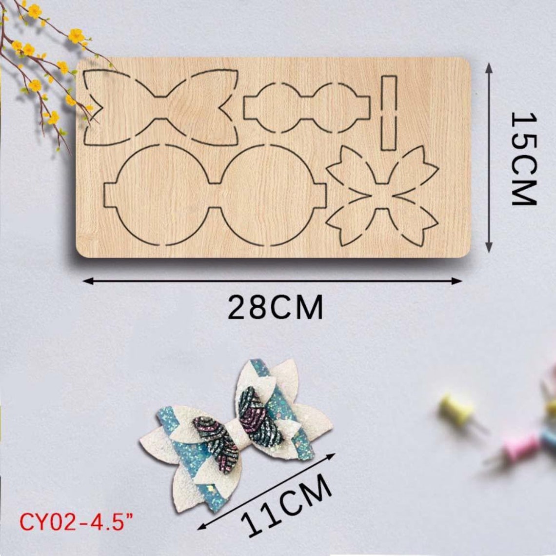 Sizzix Bow Die/hair Bow Dies/leather Cutting Etsy