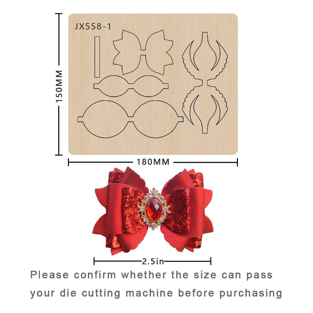 Bow Die Hair Bow Diechristmas Die Cutchristmas Die Cut Etsy