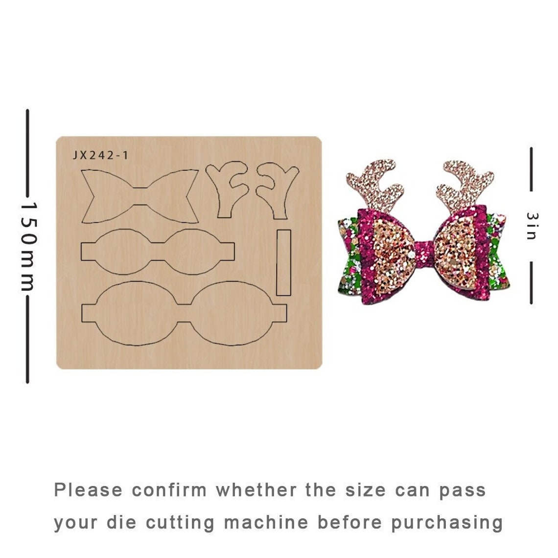 Sizzix Bow Die/hair Bow Dies/leather Cutting Etsy