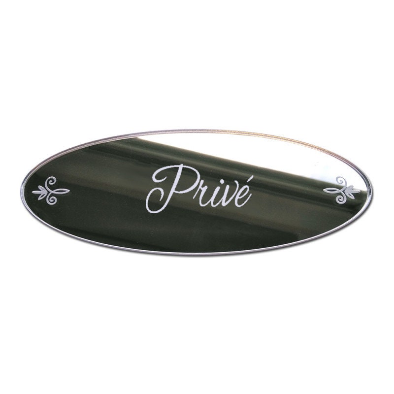 Miroir Plaque de Porte Prive Shabby | Plexi_Miroir_025