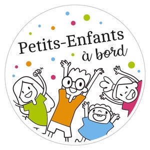 Autocollant Voiture "RETRAITÉS... Pas Pressés à Bord" - Diamètre 13 Cm - Humoristique