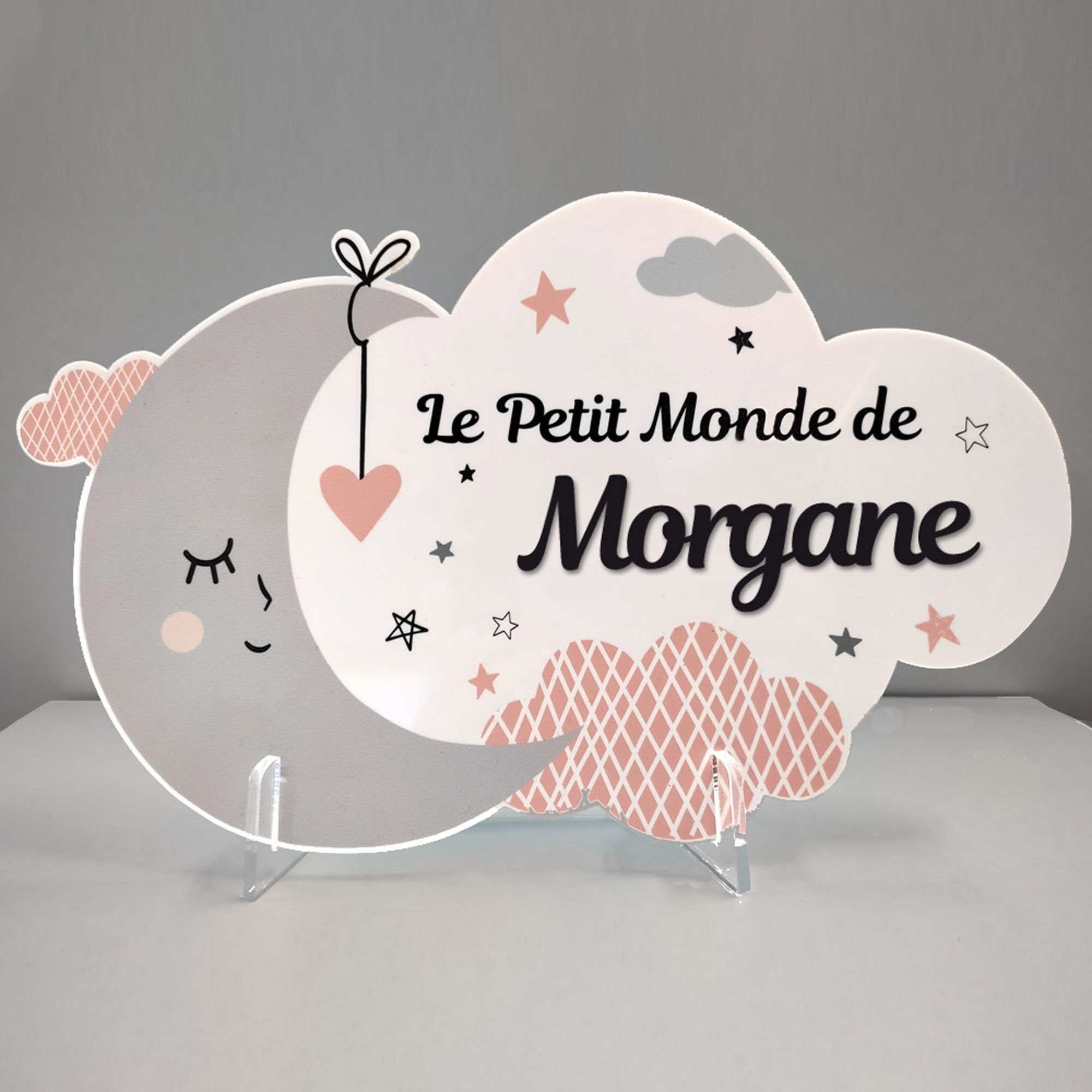 Plaque de porte chambre d'enfant personnalisable - modèle Elephant