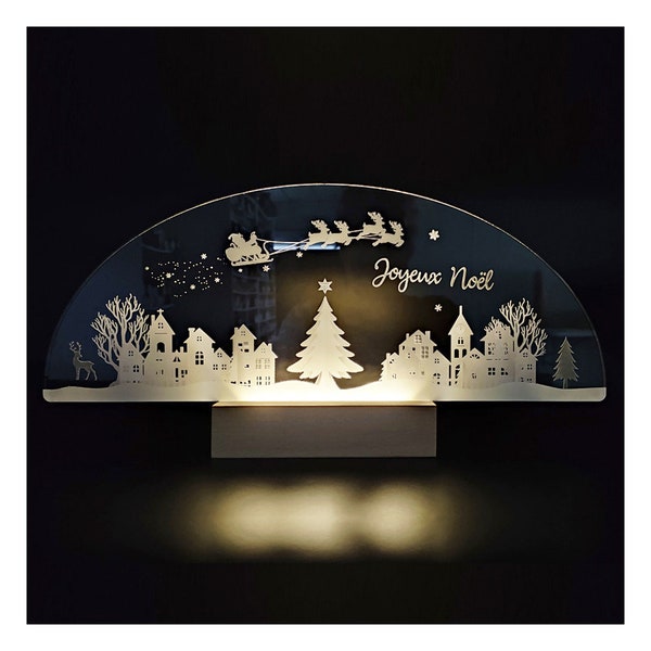 Village de Noël lumineux, décoration village de noël 3D LED