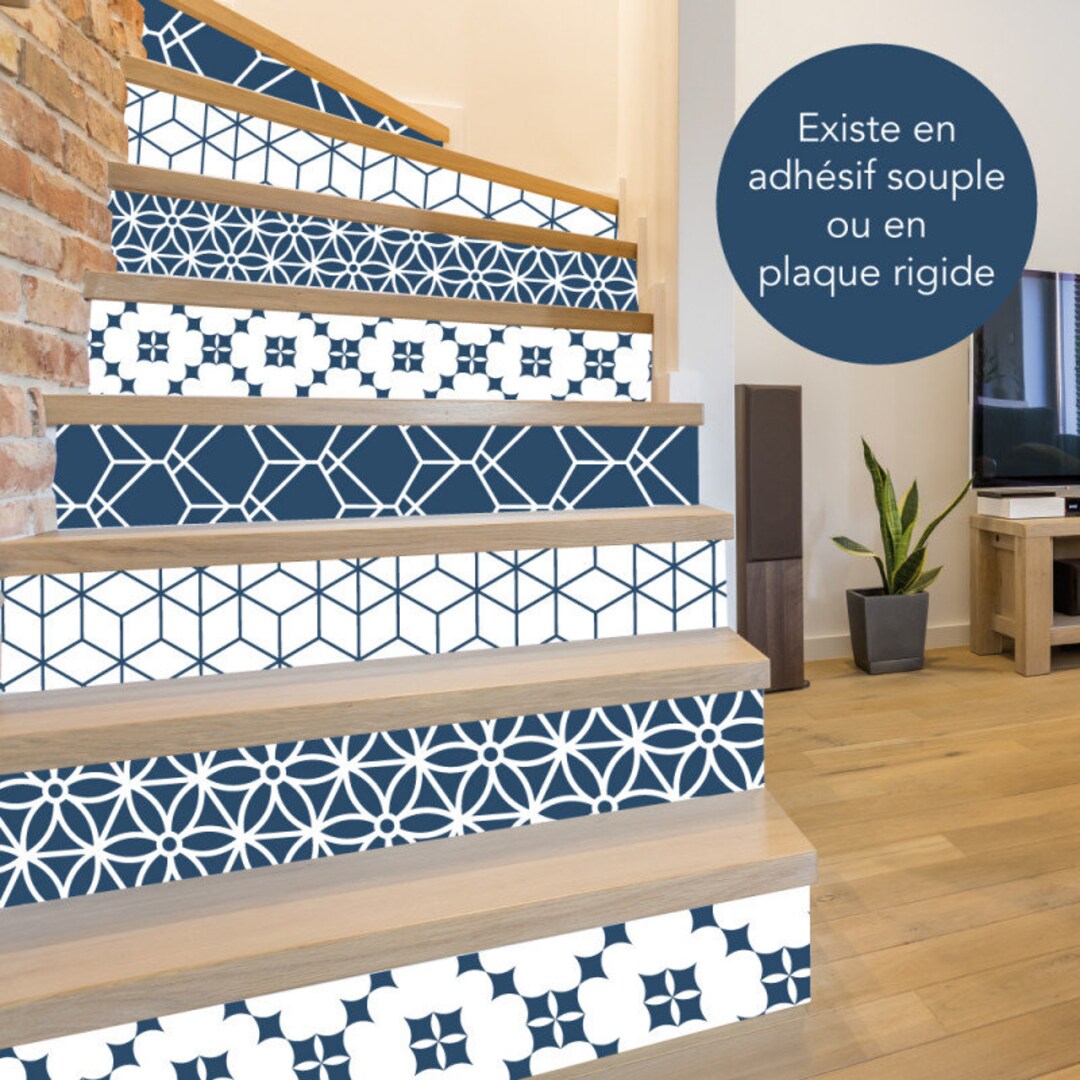 Self-adhesive Stair Risers, Set of 4 Stair Risers, Decorative Risers in ...