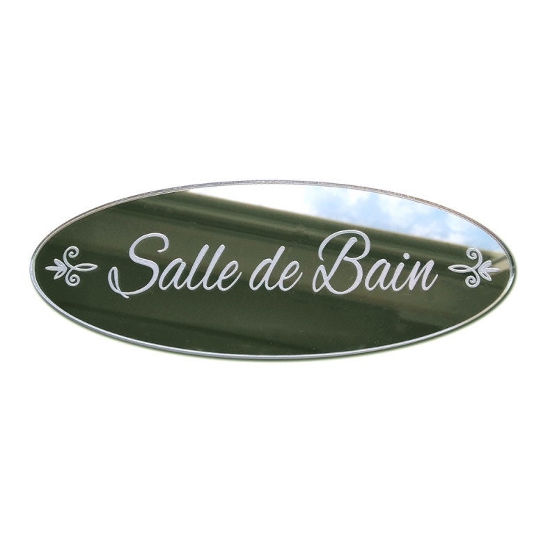 Plaque Miroir Adhésive Salle de Bain. Plaque Porte Bain, Style Shabby