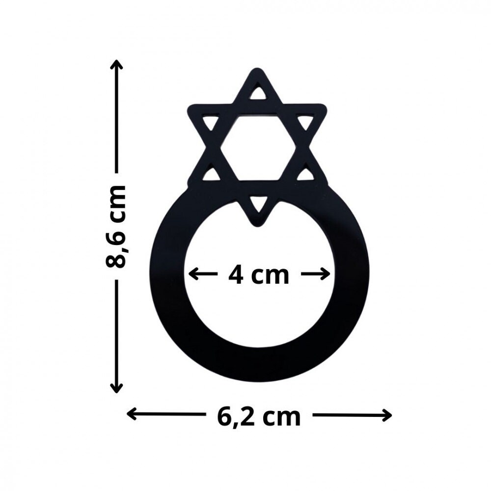 Ronds De Serviette Juifs - Étoile De David Ou Shabbat Shalom | Lot De 4 Ou 6