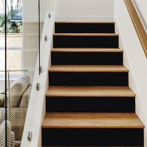 Matte Black Glue-on Riser. Riser Staircase 1m. Decorative Riser. Black Sticker for Stairs