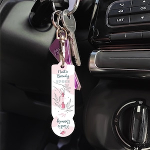 Jeton de caddie personnalisable en plexi. Lot de 70 jetons caddie personnalisés. Idée cadeau clients pour prothésiste ongulaire.