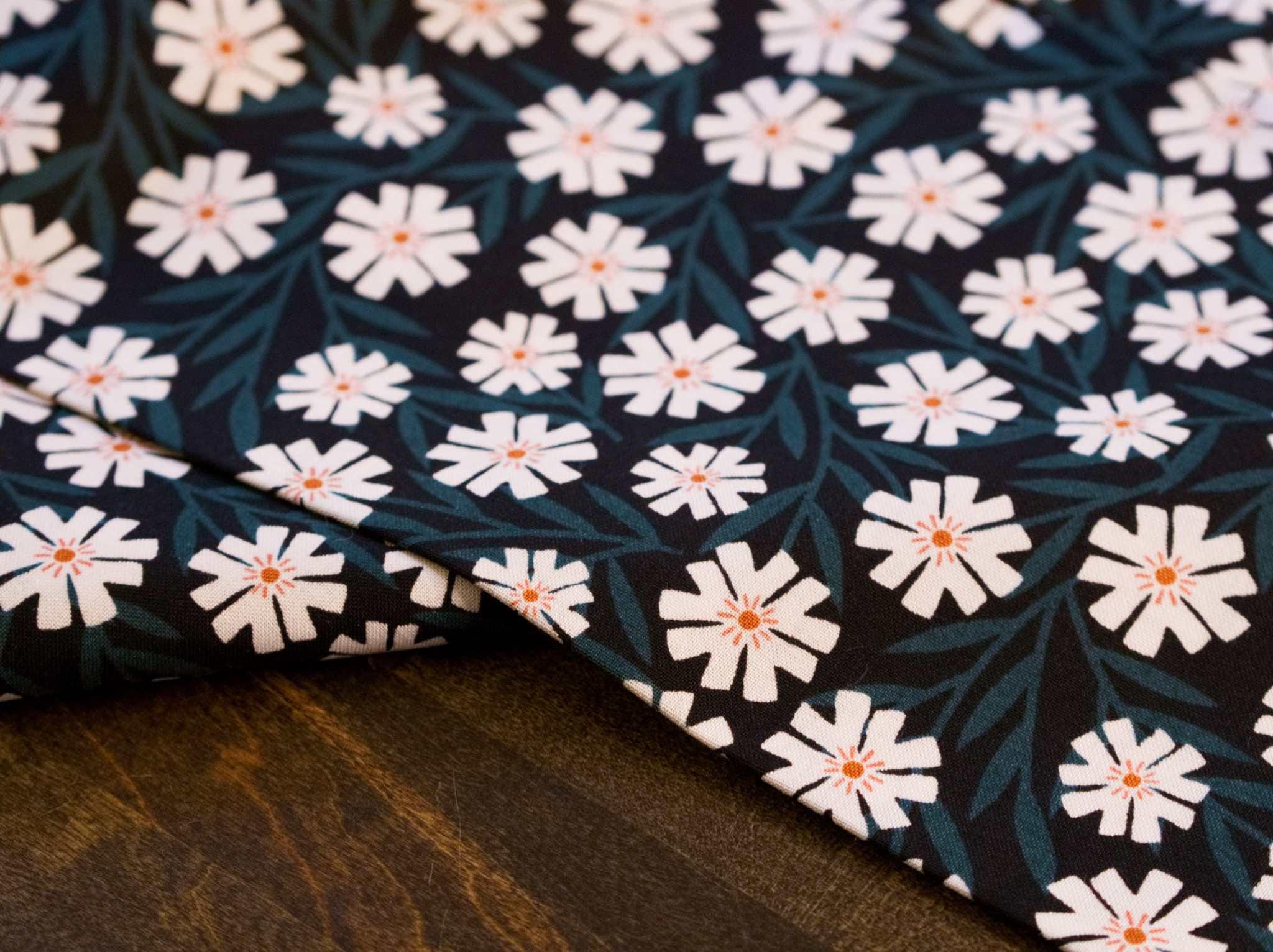 Pholox nocturne | week-end facile | Tissu en coton bio | Incréments de 1/2 yard | Tissus Cloud9