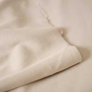 Avalon Rib Knit | 1/2 Yard Increment | Creme | Knit Fabric