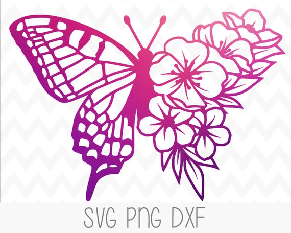 Download Butterfly Svg Floral Butterfly Svg Flower Butterfly Svg For Etsy PSD Mockup Templates