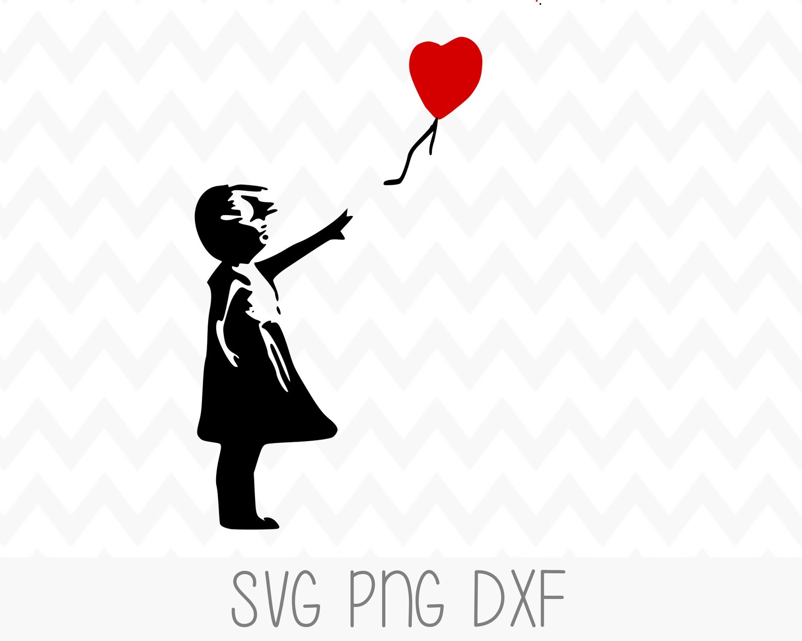 Banksy Girl With Balloon SVG