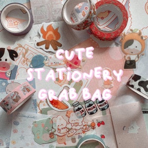 Cute Stationery Box Kawaii Stationery Set Cute Stationery Set Back to  School Kids Stationery Box Aesthetic Stationery Pack Box Bundle 