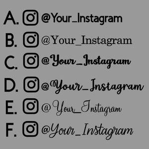 Instagram Decal, Instagram car sticker, Instagram car decal, Custom made username, waterproof vinyl,  car and window sticker, social media