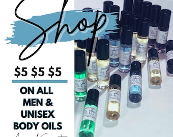 Men & Unisex Body Oils | Pure Oil | 1/3 Oz Roll On Fragrances | Uncut Body Oil | Perfume | Most Popular | Best Sellers